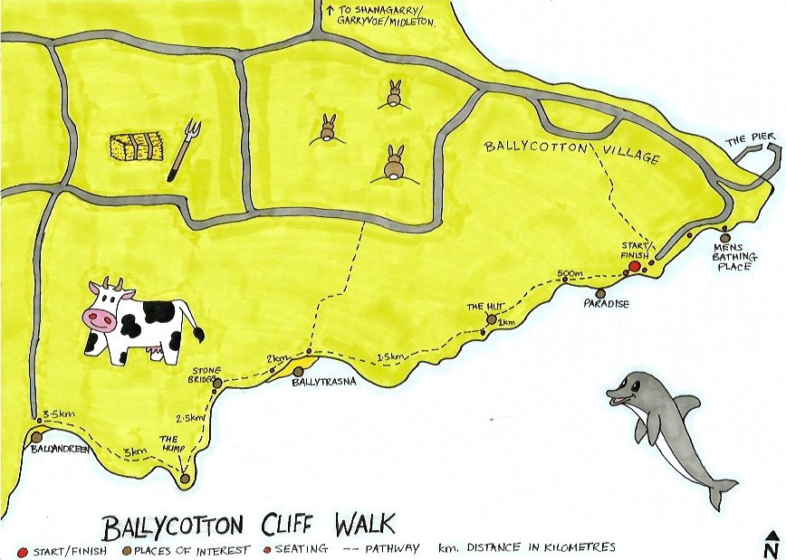 Ballycotton Cliif Walk Map